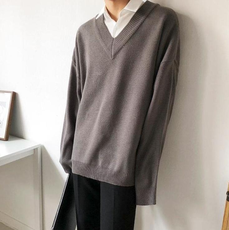 Cozy Vneck Knit Sweater