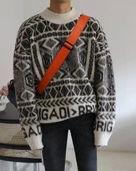 Cozy White Knit Sweater Soft Plush Pullover