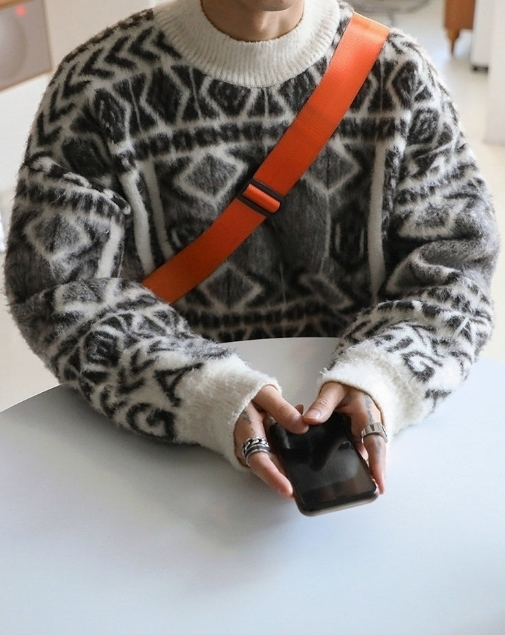Cozy White Knit Sweater Soft Plush Pullover