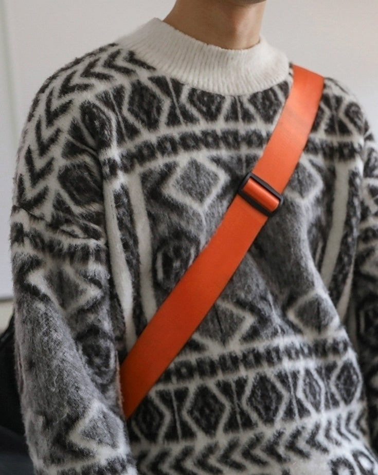 Cozy White Knit Sweater Soft Plush Pullover