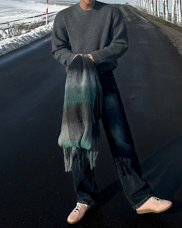 Crew Neck Knit Pullover Sweater