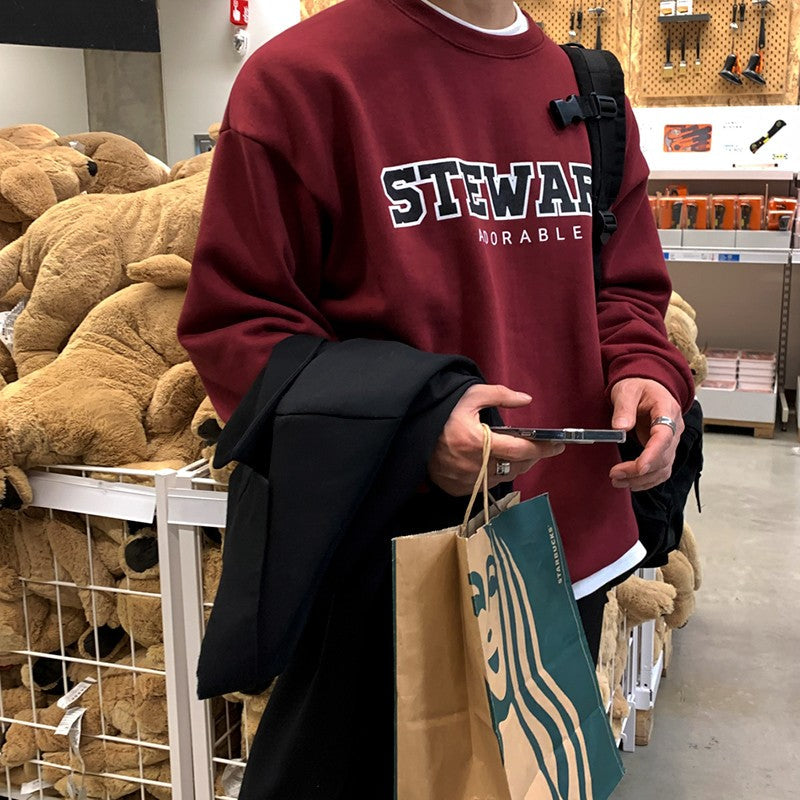 Crewneck Letter Print Casual Sweatshirt
