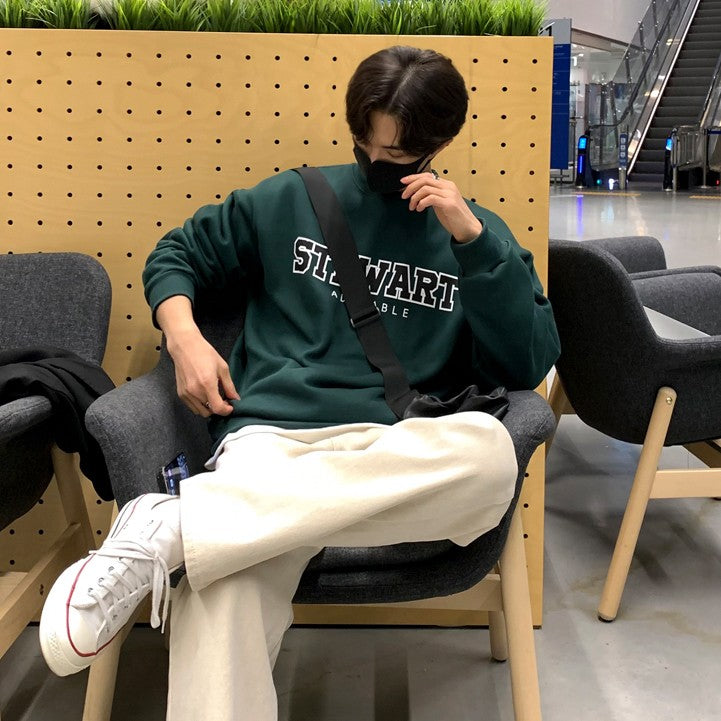 Crewneck Letter Print Casual Sweatshirt