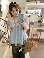 Blue Loose Summer Shirt