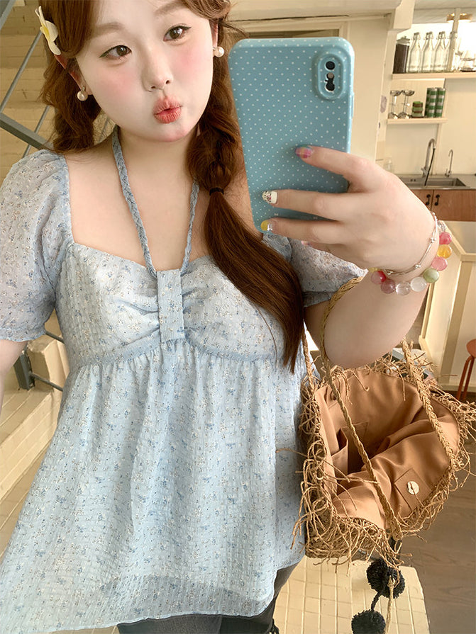 Blue Loose Summer Shirt