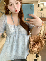 Blue Loose Summer Shirt
