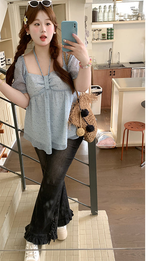 Blue Loose Summer Shirt