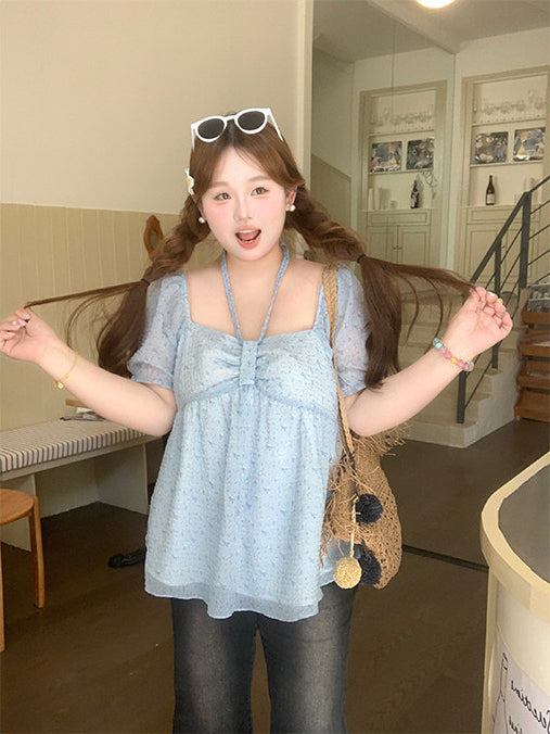Blue Loose Summer Shirt