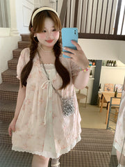 Plus Size Summer Vacation Short Sleeve Dress