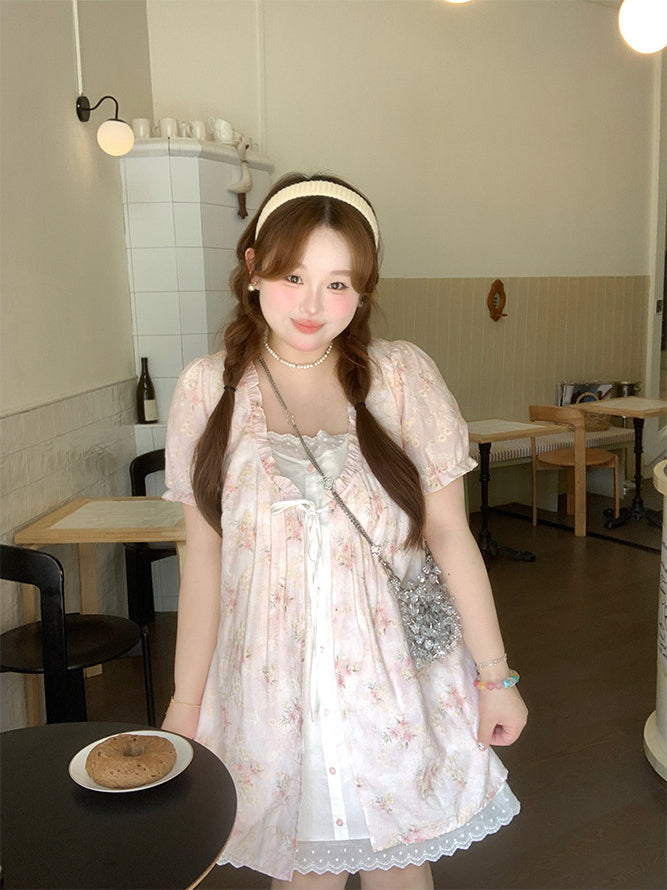 Plus Size Summer Vacation Short Sleeve Dress