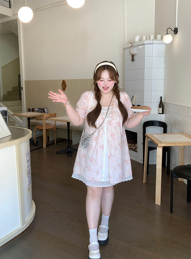 Plus Size Summer Vacation Short Sleeve Dress