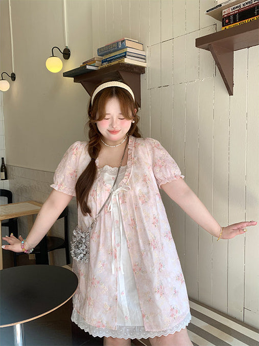 Plus Size Summer Vacation Short Sleeve Dress