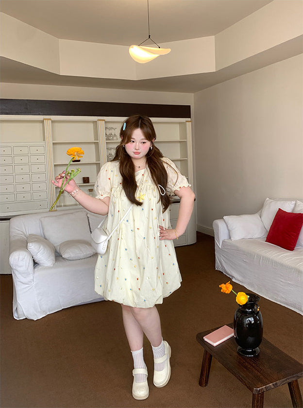 Custom Short Sleeve Loose Summer Dress