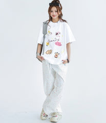 Cute Animal Print Quick Dry Loose Fit Tee