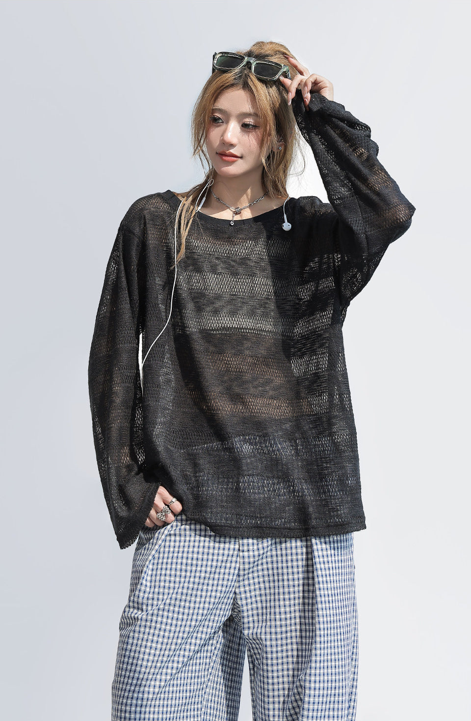 Cutout Sun Protection Cardigan Top