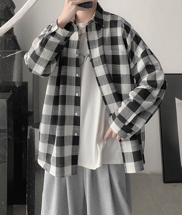 Black And White Plaid Shirt