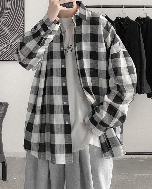 Black And White Plaid Shirt