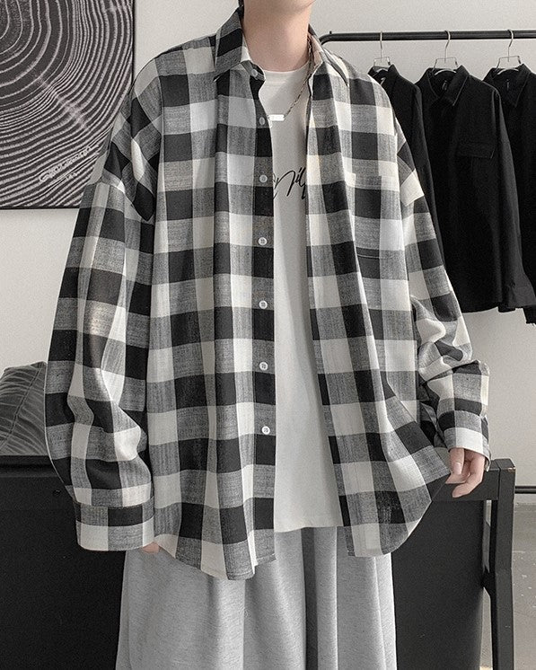 Black And White Plaid Shirt