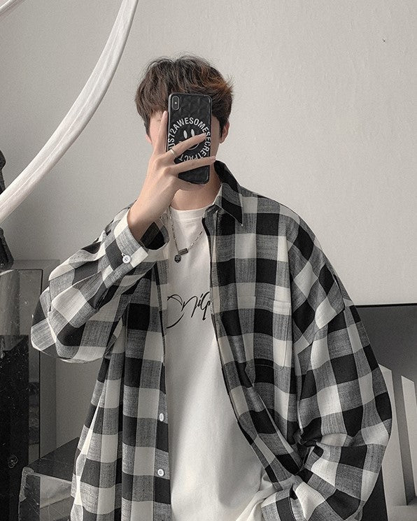 Black And White Plaid Shirt