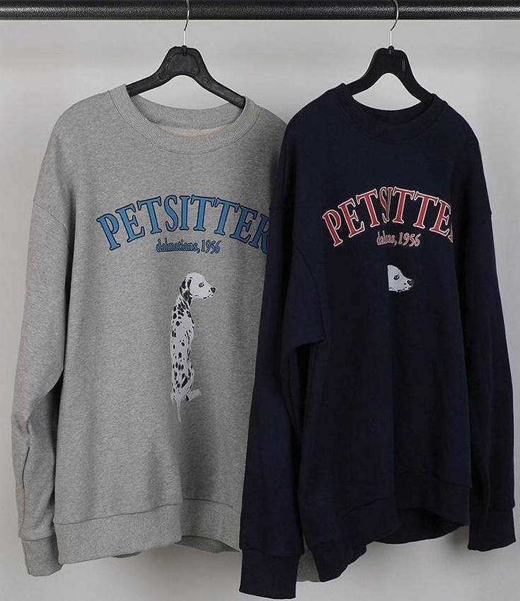 Dog Print Casual Pullover Sweater