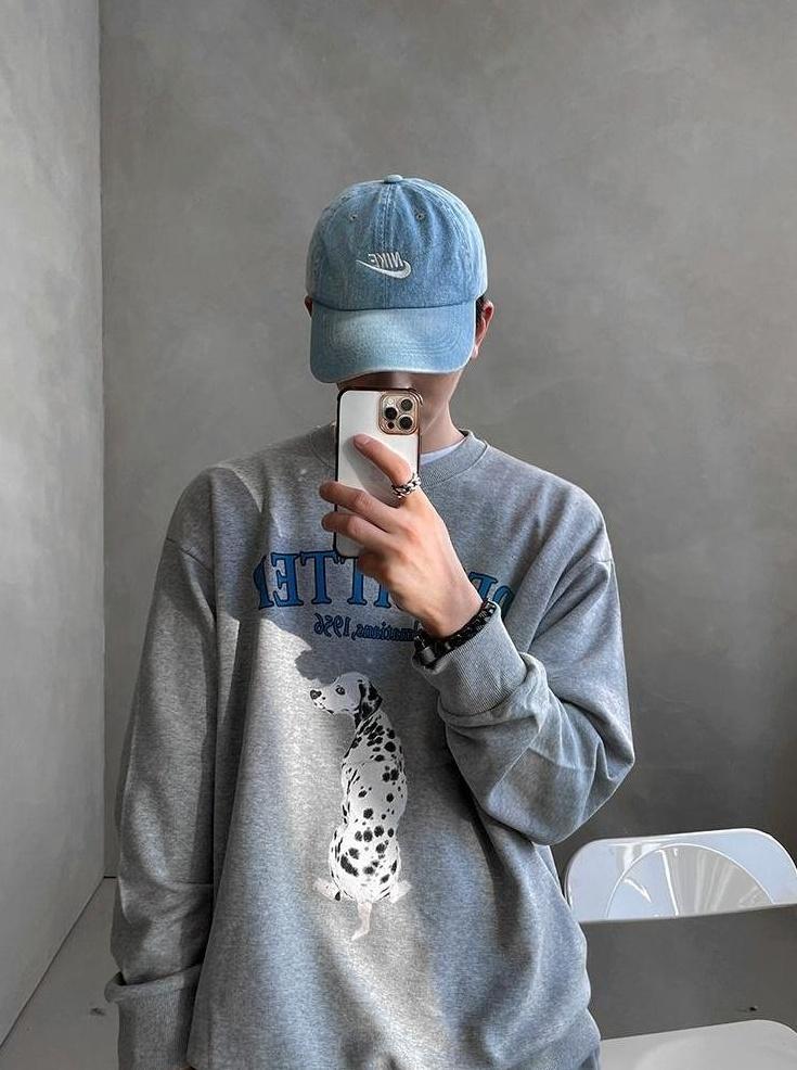 Dog Print Casual Pullover Sweater