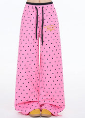 Dopamine Star Print Wide Leg Pants