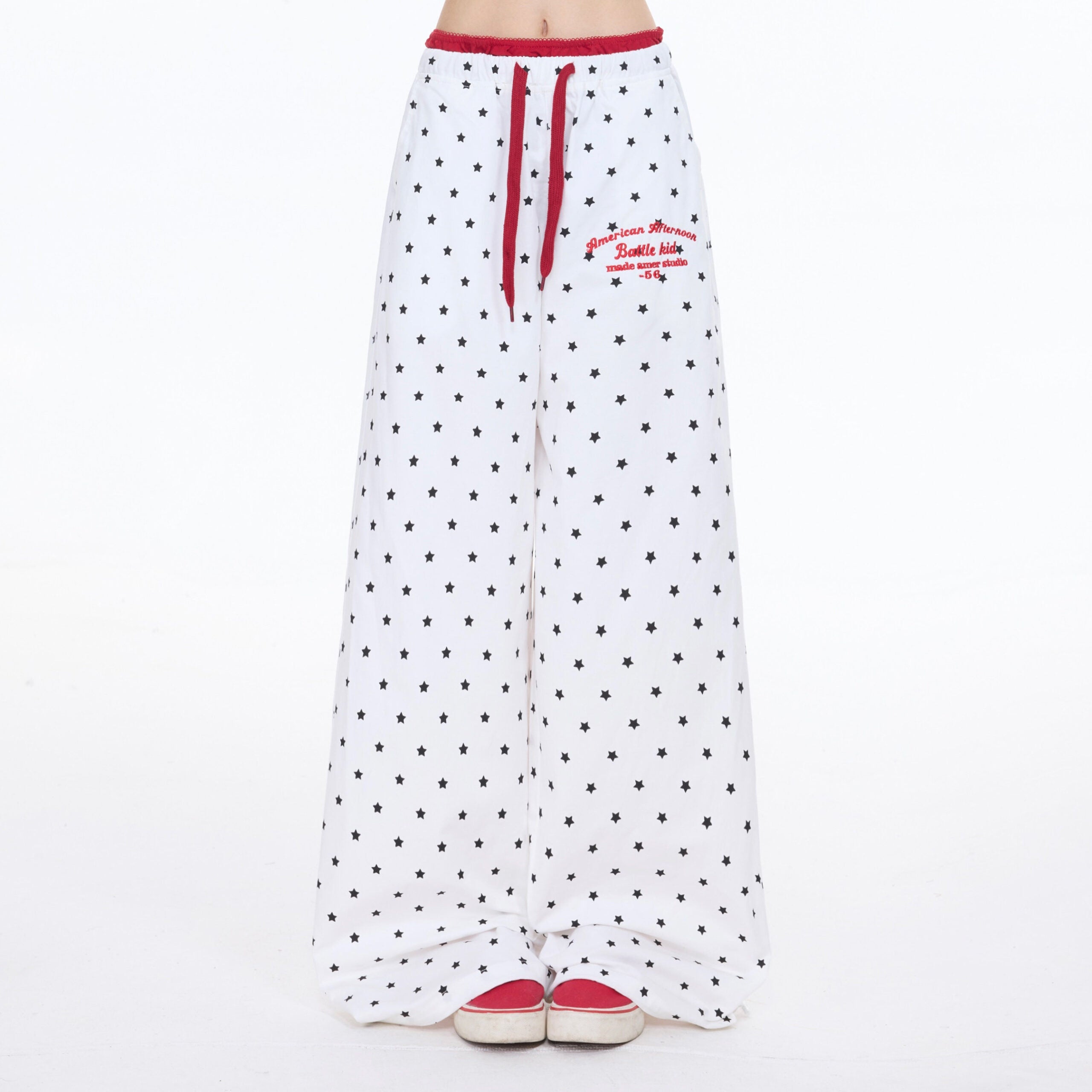 Dopamine Star Print Wide Leg Pants
