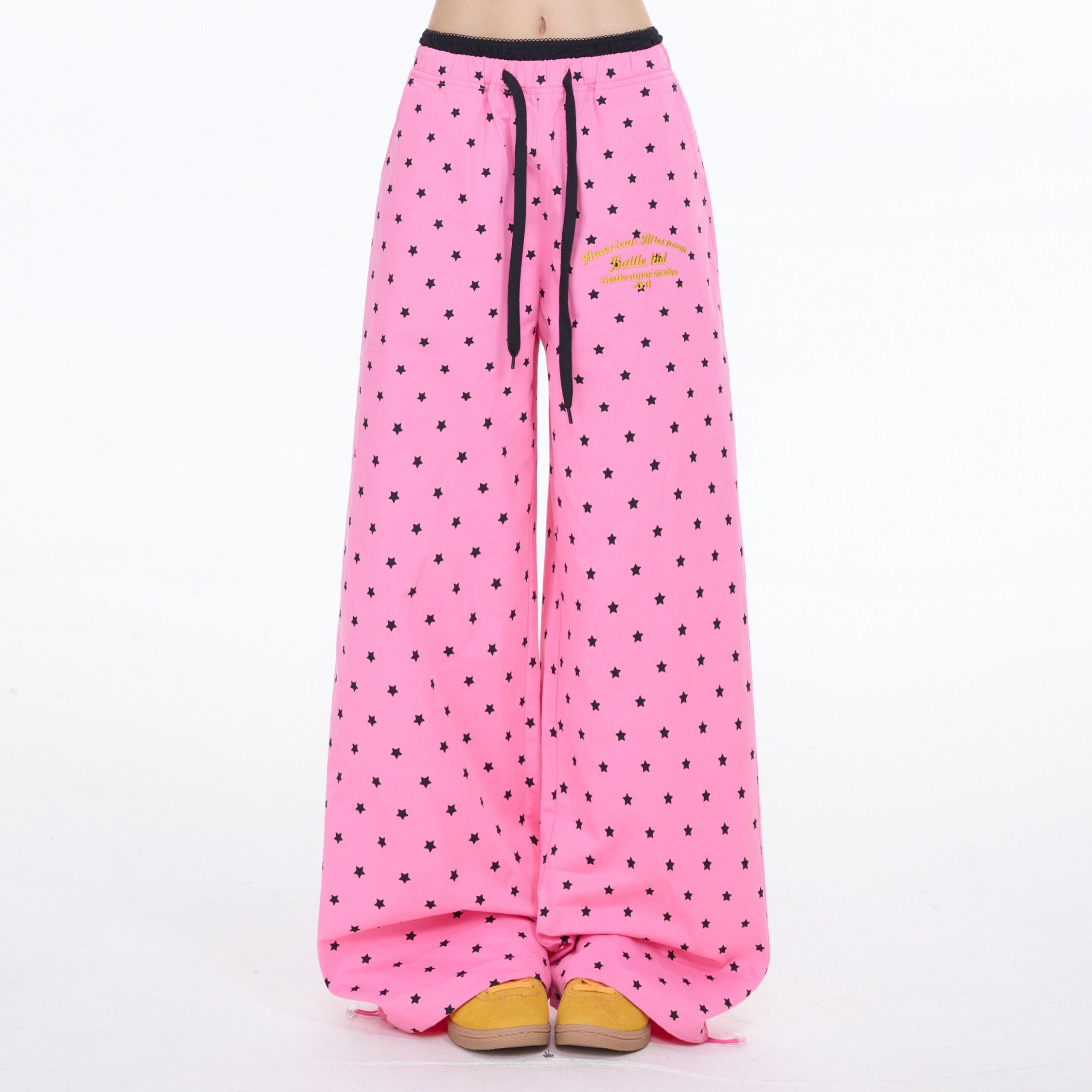 Dopamine Star Print Wide Leg Pants