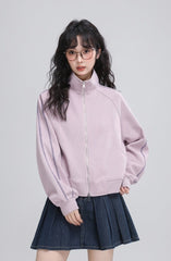 Double Zipper Stand Collar Jacket