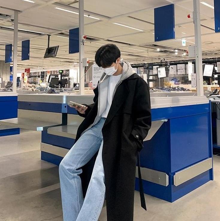 Doublebreasted Long Trench Coat