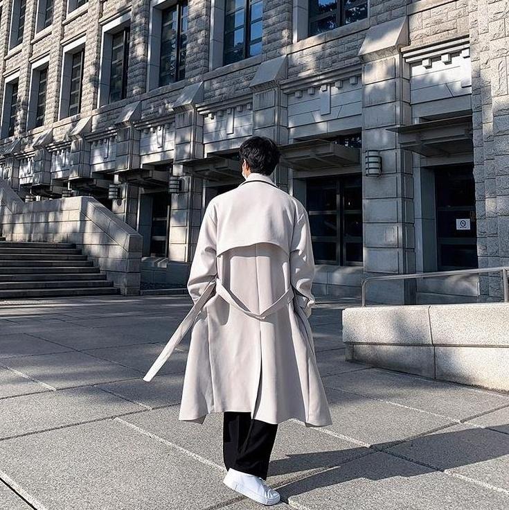 Doublebreasted Long Trench Coat