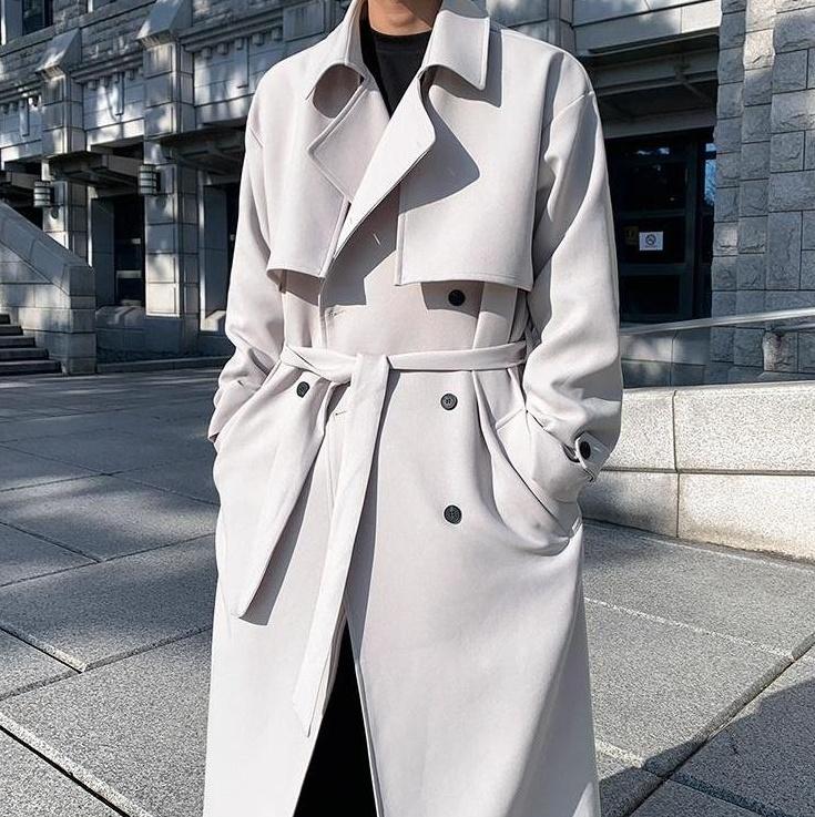 Doublebreasted Long Trench Coat