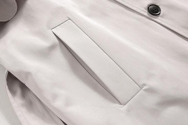 Doublebreasted Long Trench Coat