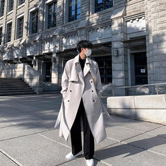 Doublebreasted Long Trench Coat