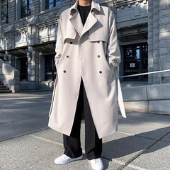 Doublebreasted Long Trench Coat