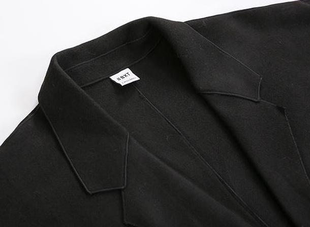Doublefaced Coat With Nobuckle Design
