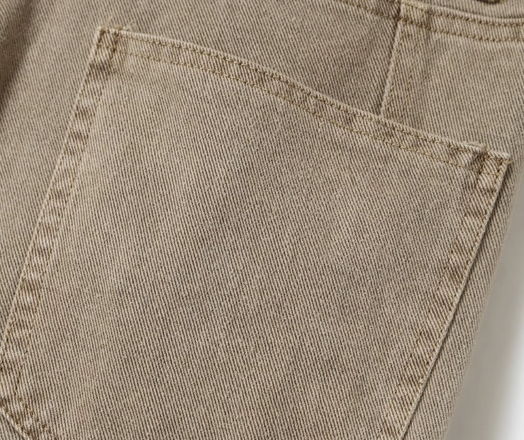 Brown Multi-Pocket Cargo Jeans
