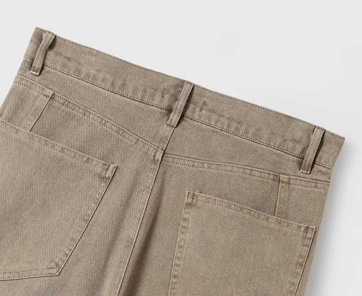 Brown Multi-Pocket Cargo Jeans
