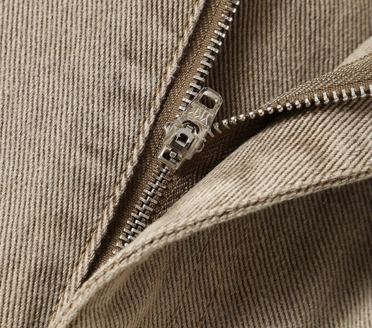Brown Multi-Pocket Cargo Jeans