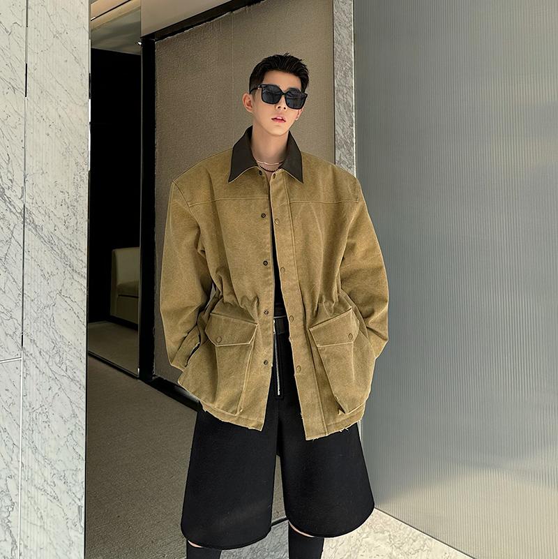 Brown Oversized Canvas Jacket