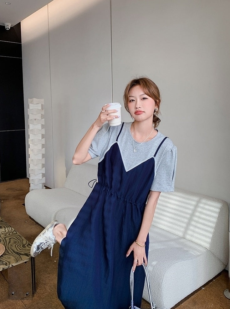 Elegant Layered Design Sleeveless A Line Dress