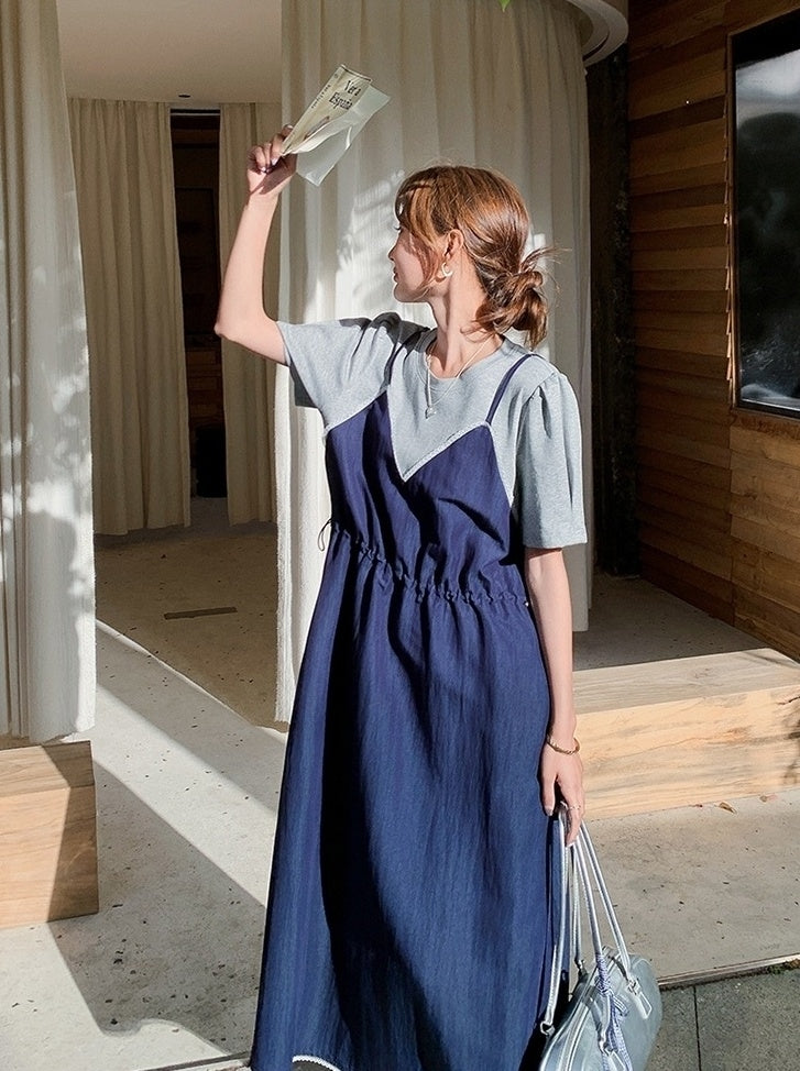 Elegant Layered Design Sleeveless A Line Dress