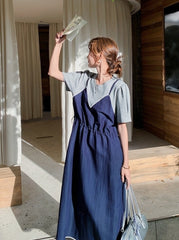 Elegant Layered Design Sleeveless A Line Dress