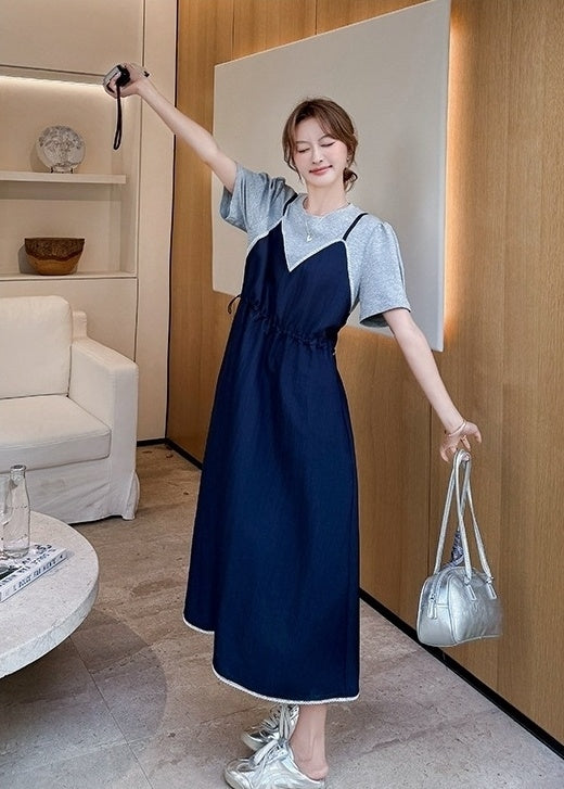 Elegant Layered Design Sleeveless A Line Dress