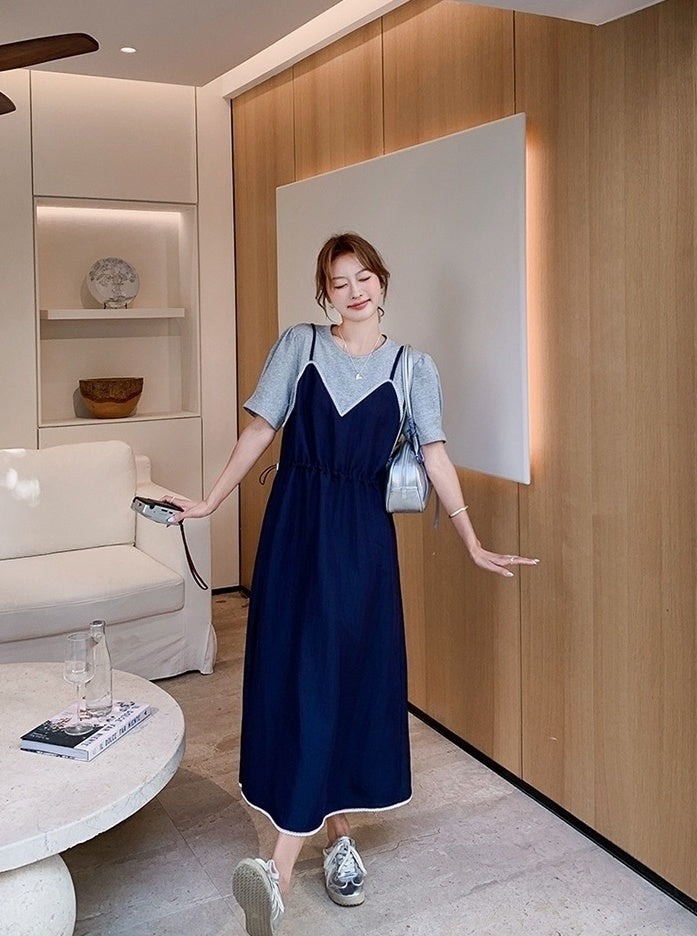 Elegant Layered Design Sleeveless A Line Dress