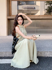 Elegant Off Shoulder Halter Top And Skirt Set