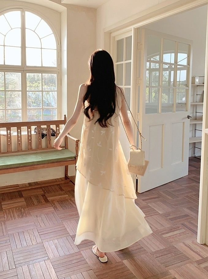 Elegant Off Shoulder Halter Vacation Maxi Dress
