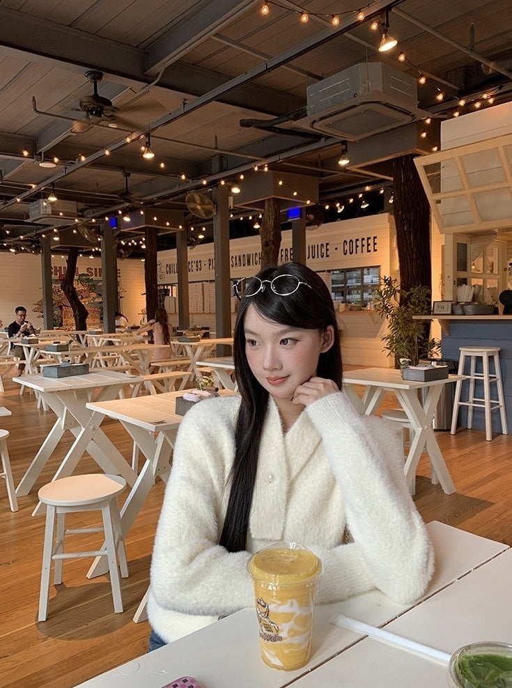 Elegant Relaxed Long Sleeve Knit Sweater Top