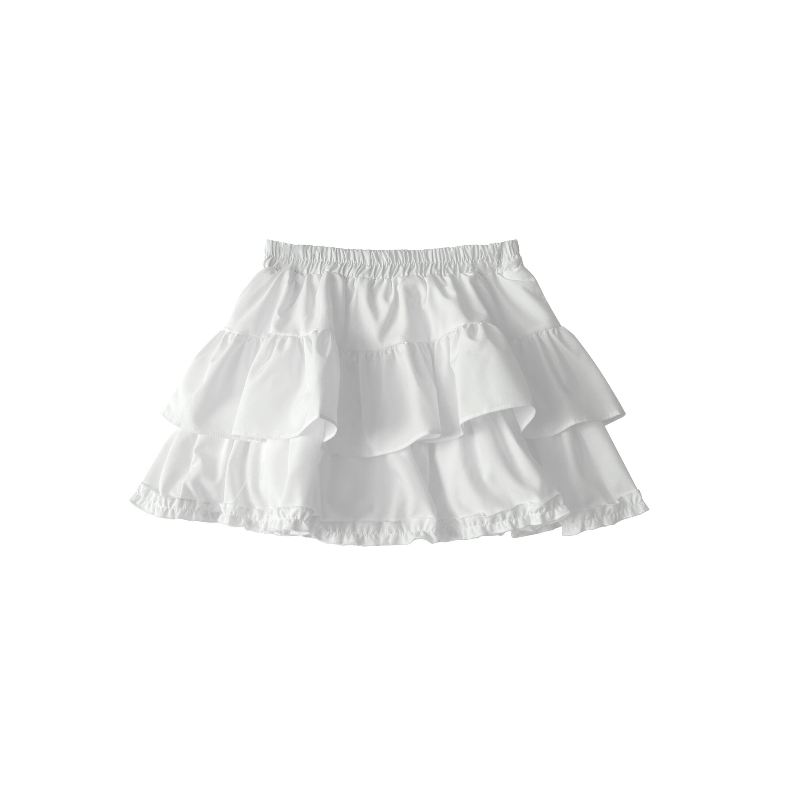 Elegant Ruffled Layered A Line Skirt