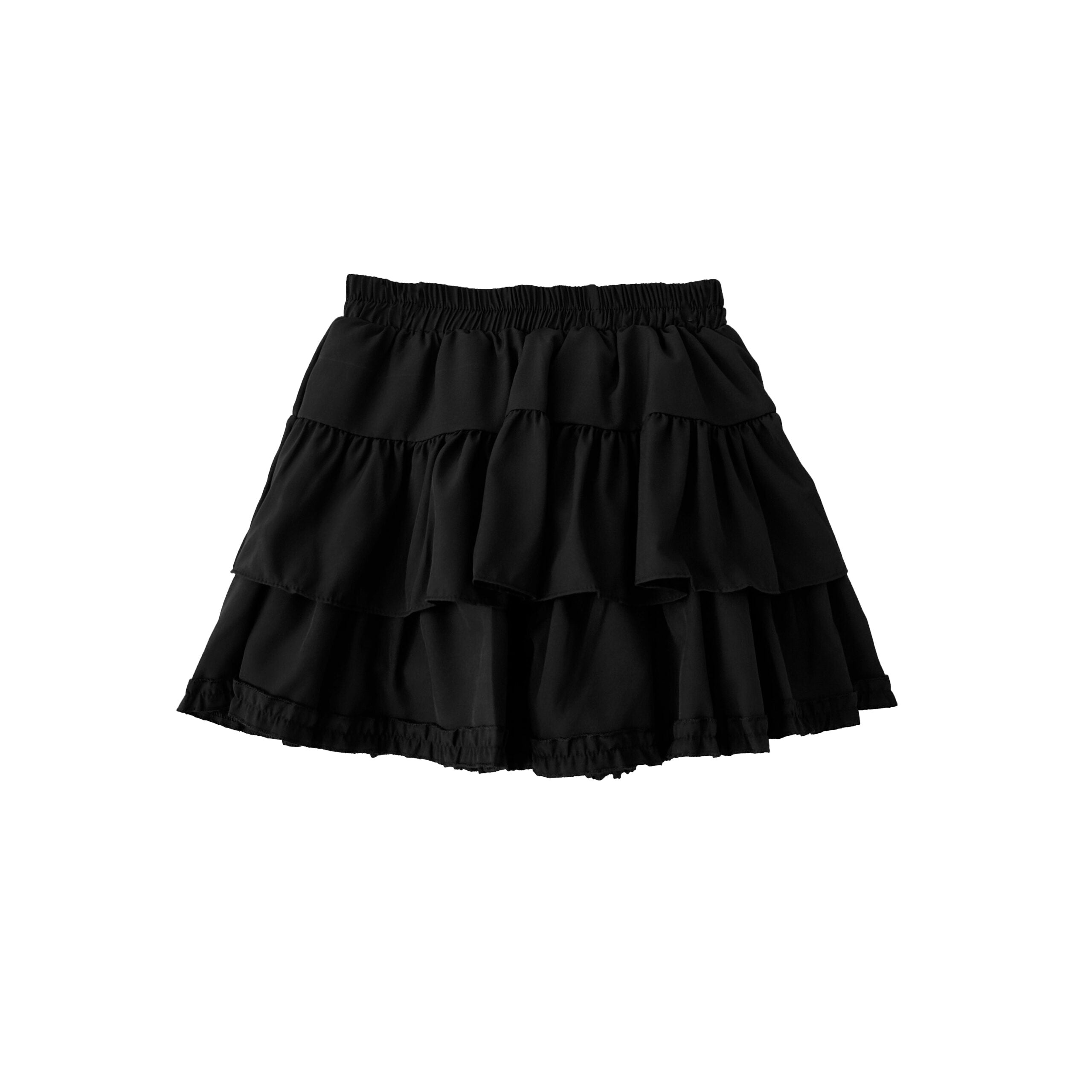 Elegant Ruffled Layered A Line Skirt